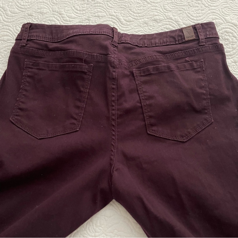 Simply Vera Vera Wang Jeans Skinny Stretch Denim Size 14 Eggplant - Picture 7 of 14